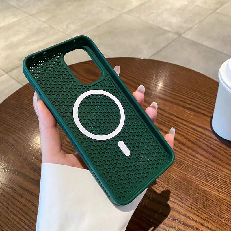 Magnetic Honeycomb Heat Dissipation Breathable Cooling Phone Case