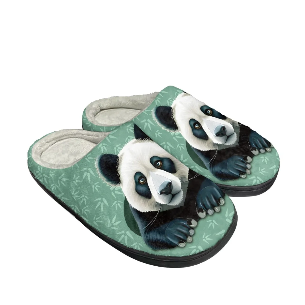 

Cute Cartoon Panda Bamboo With Daisy Ladies Casual Cotton Slippers Winter Fashion Warm Shoes School Dormitory Walking Softs Gift