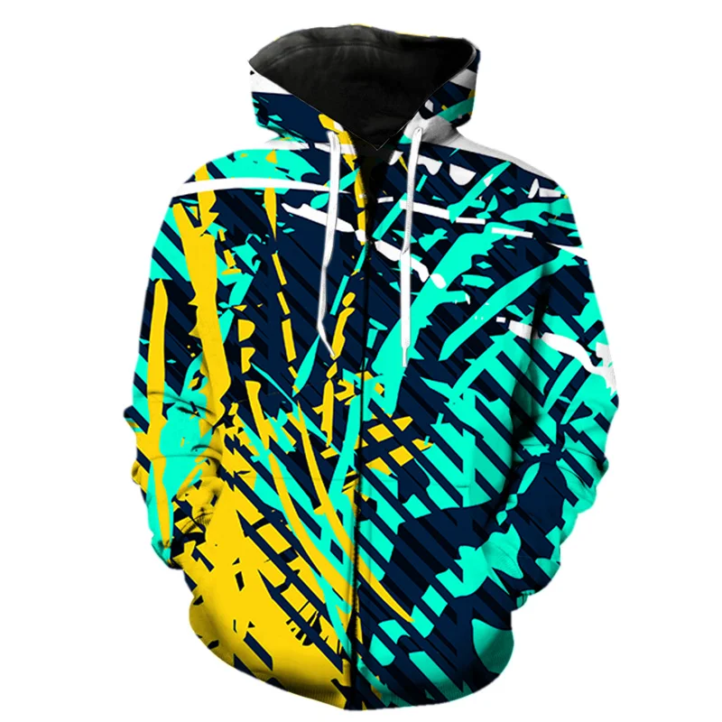 thumbnail image 1 of Sudadera con capucha y cremallera con estampado 3D de Sprint para hombre, chaquetas con capucha de manga larga geniales, sudaderas con capucha de hip hop de gran tamaño para adolescentes, 1 of 5