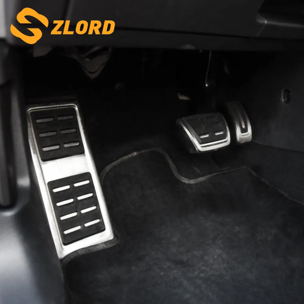 Zlord Car Pedals Pedal Pad Cover For Skoda Kamiq Combi Scala Octavia