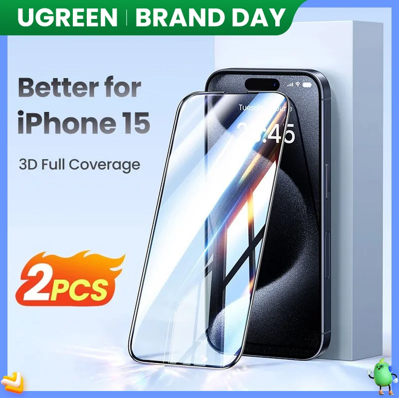 UGREEN для iPhone 15 14 13 12 11 Pro Max Защита экрана для iPhone 14 Plus закаленное стекло для iPhone 11 XR стекло 9D пленки изогнутое защитное стекло 30d для iphone 14 13 12 11 pro xs max x xr защита экрана для iphone 7 8 plus se2020 закаленное стекло