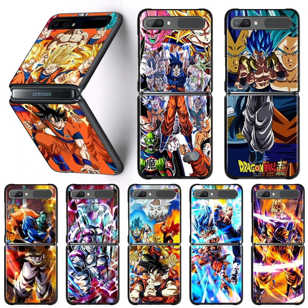 Phone Case For Samsung Galaxy Z Flip 3 Z Flip3 5G Hard PC Cover zflip3 Shockproof Folding Funda Japan Anime Dragon Ball Son Goku samsung galaxy z flip3 case