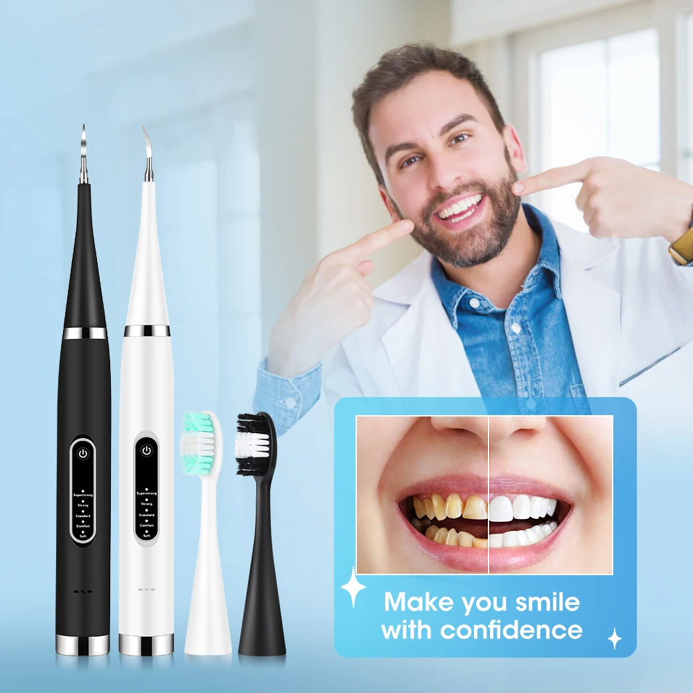 5 Modes Waterproof Electric Toothbrush Sonic Dental Scaler Teeth Whitening Oral Cleaner Plaque Stain Calculus Tartar Remover