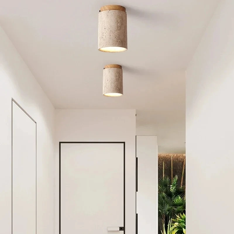 

Nordic Modern Stone Ceiling Lamp Bedroom Corridor Flush Mounted Foyer Hallway Lights Fixture Staircase Indoor Lighting Decor Led