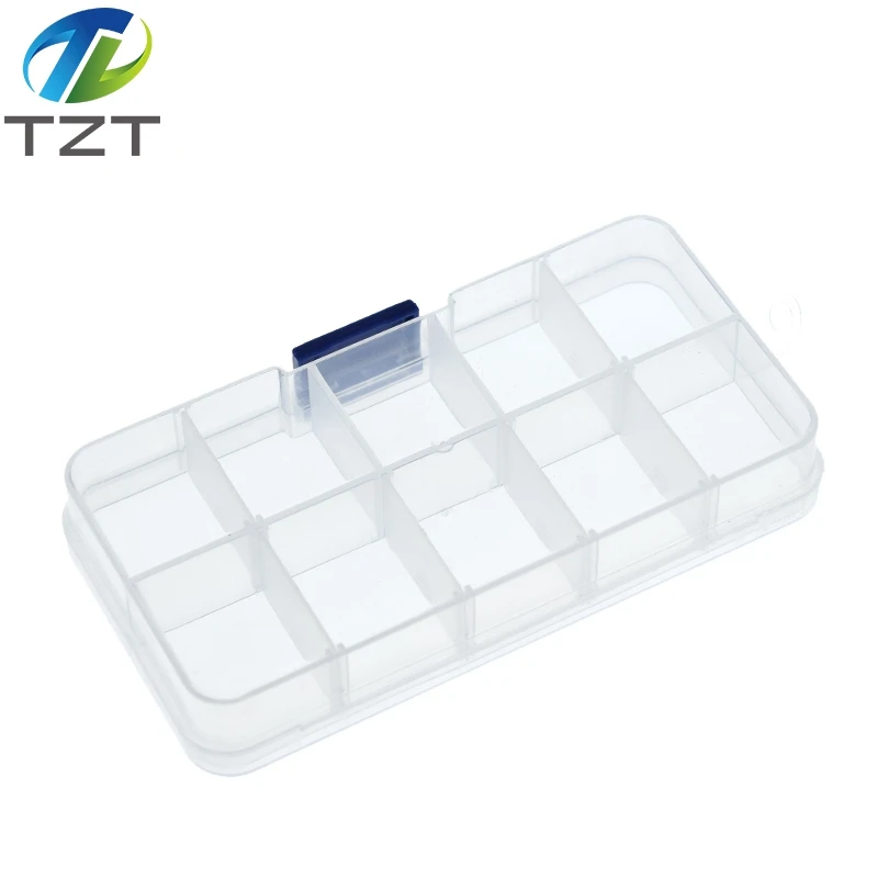 Transparent Plastic Small Box Kit with 10 Removable Grids