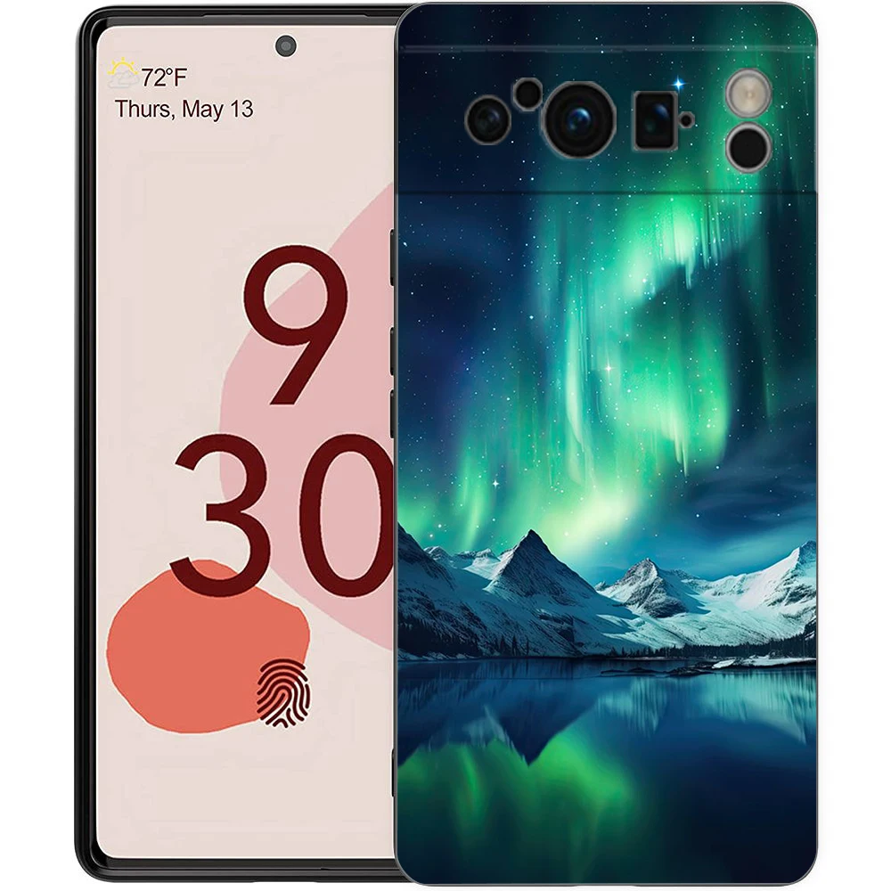 Stunning Northern Lights Soft Shockproof Black Phone Case - TPU Shell