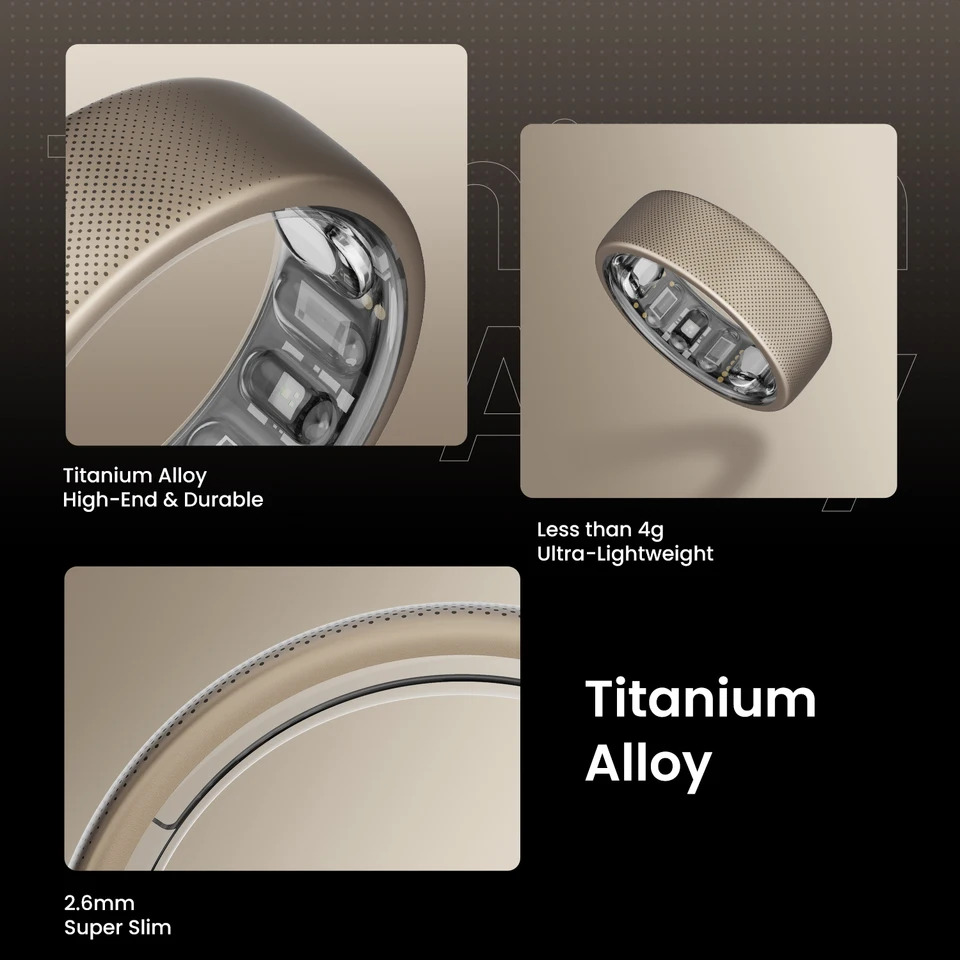 Amazfit Helio Ring 30m Freediving Support Stainless Steel & Mud