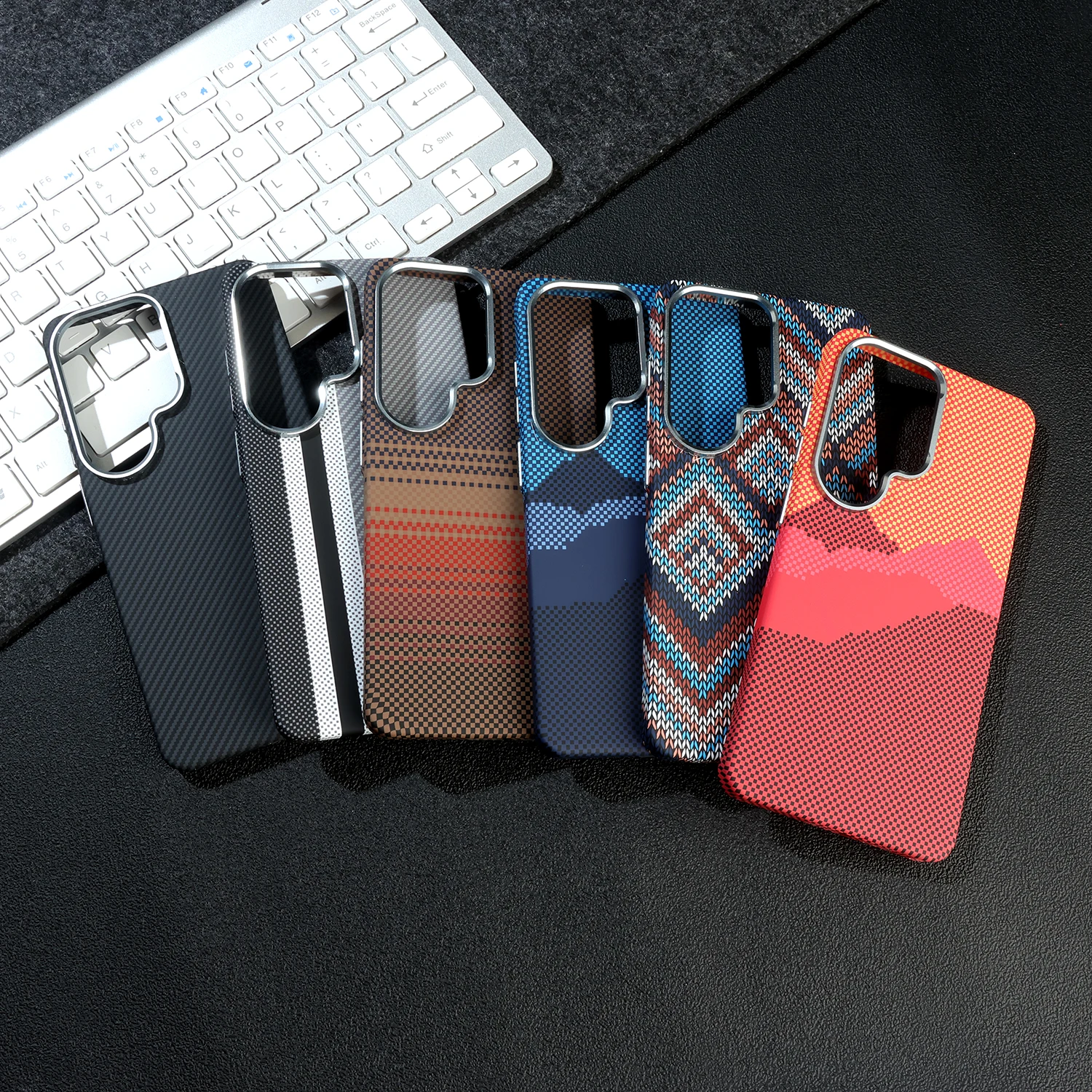 Luxurious Carbon Fiber Magnetic Armor Case with Wireless Charging Compatibility & Shockproof Protection