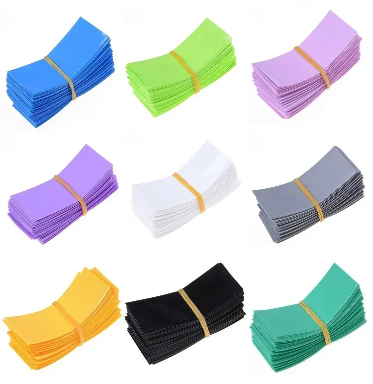 AA 배터리 PVC 열 수축 튜브 폭 23mm 길이 53mm 절연 필름 랩 보호 케이스 팩 와이어 케이블 슬리브, 100 개, 200 개, 500 개