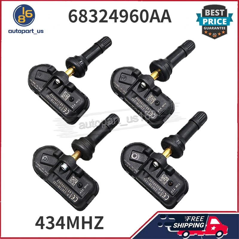 

For JEEP CHEROKEE RAM 1500 RAM 1500 CLASSIC RAM 2500 RAM 3500 TPMS Tire Pressure Monitor Sensor 434MHZ 68324960AA