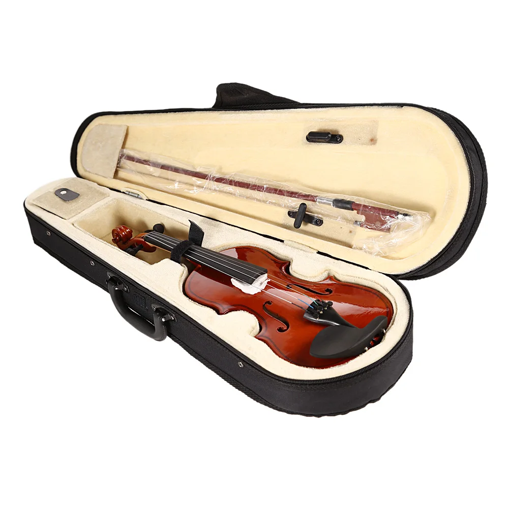 4/4 Violin Professional Solid Wood Violin with Strage Box Bow Tuner Rosin Bridges Accessories Musical Instrument Kids Gifts acoustic violin violin accessories