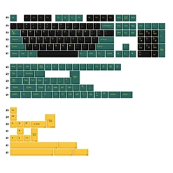 Retro Gaming Double Shot PBT Black and White Keycaps - Cherry Profile, ISO Layout (GMK MarrsGreen)