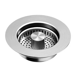 Premium Stainless Steel Kitchen Sink Strainer & Pop - Up Stopper - Anti - Clogging Design (US)