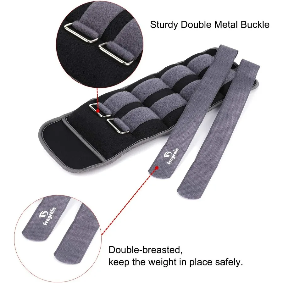 Ankle Weights for Women, Men and Kids -15Lbs Pair (7.5lb x 2) Strength Training Wrist/Leg/Arm Weight with Adjustable Strap for J