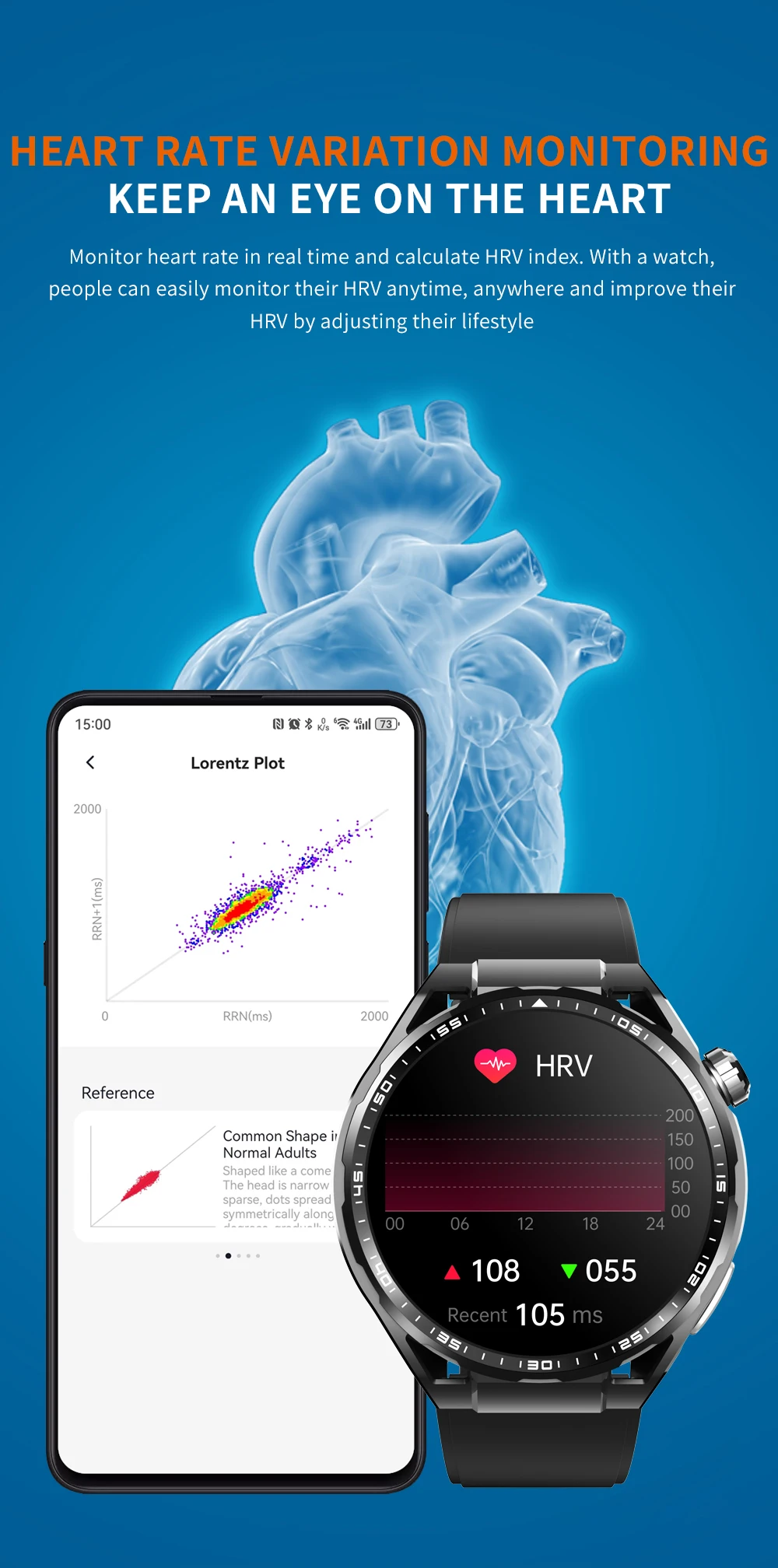 Smartwatch med måling af blodsukker og blodtryk bluetooth_voghion.com
