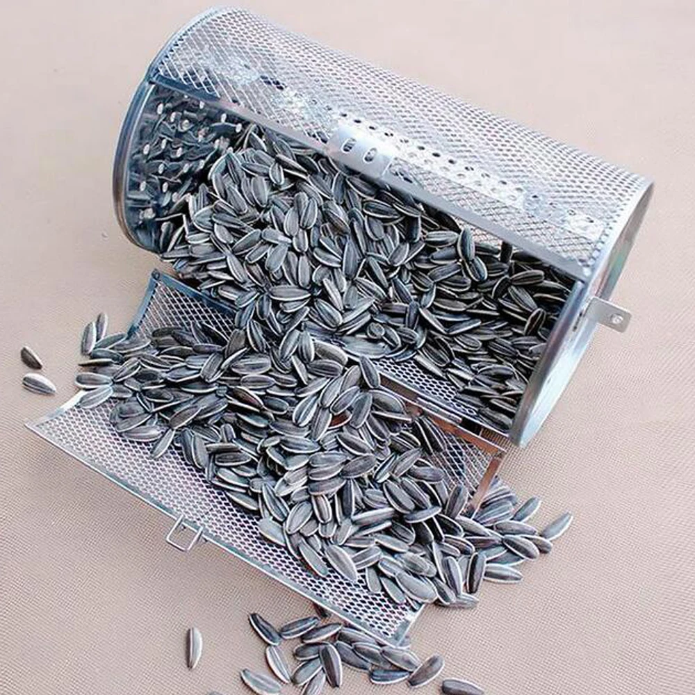 Rotisserie Basket Grill Roaster Drum Chili Roaster Drum Oven Basket Rotisserie Grill Cage Baking Rotary Nuts Beans Peanut
