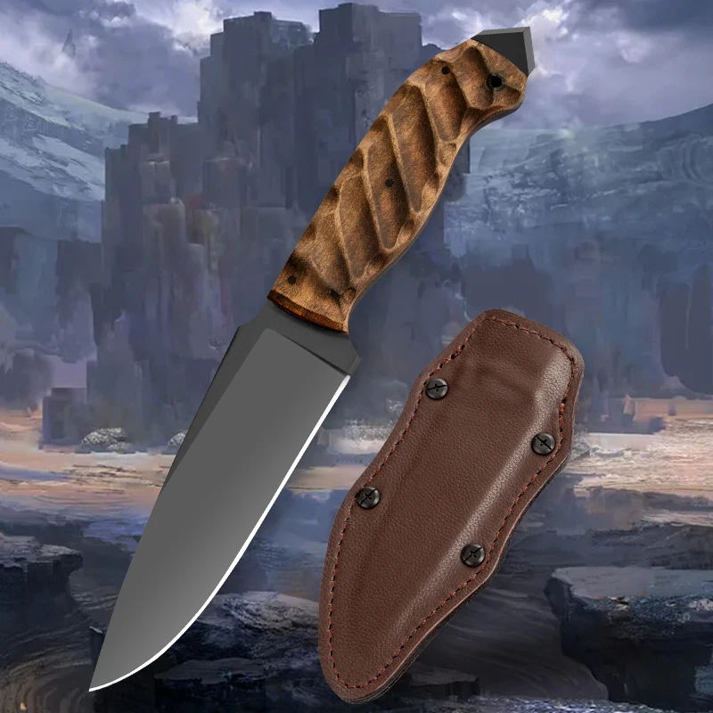 80CRV2 steel fixed blade military knife wilderness survival knife