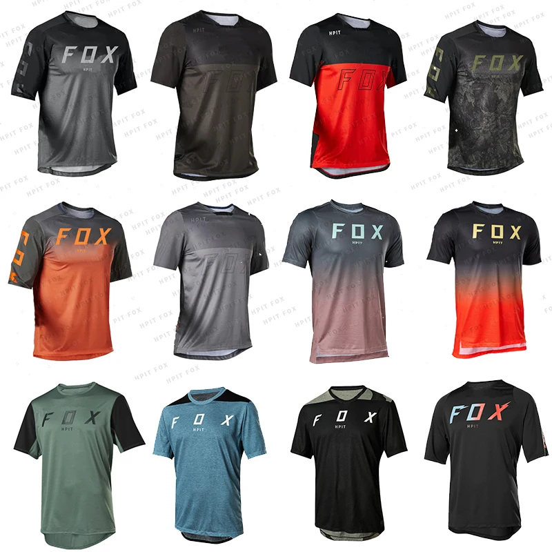 Hpit Fox-Camiseta de Enduro para hombre, Maillot corto para bicicleta de montaña, equipo de ciclismo, descenso, Dh, todoterreno, Motocross