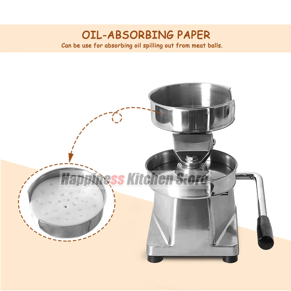 Burger Press Burger Patty Maker Dia 100/130/150mm Hamburger Presser Machine With 500pcs Paper Manual Kitchen Gadgets
