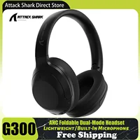 ATTACK SHARK G300 Foldable Wireless Gaming Headset, Active Noise Reduction, Lightweight Design, Bluetooth 5.3 HD Stereo Sound