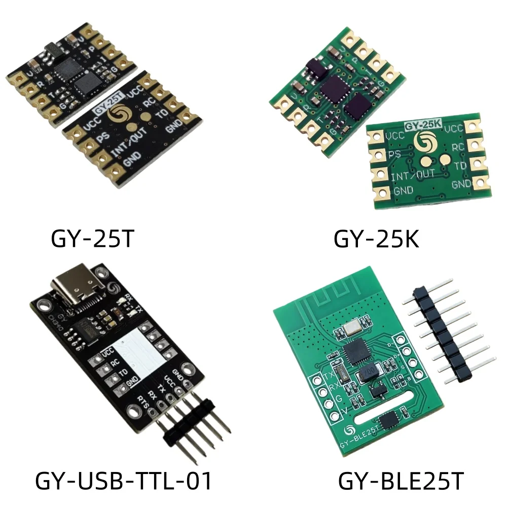 GY-25T 6DOF Sechs-Achsen-Gyroskop mit serieller Schnittstelle, I2C, Beschleunigungs-, Winkel- und Neigungssensor, ROS-Sensormodul