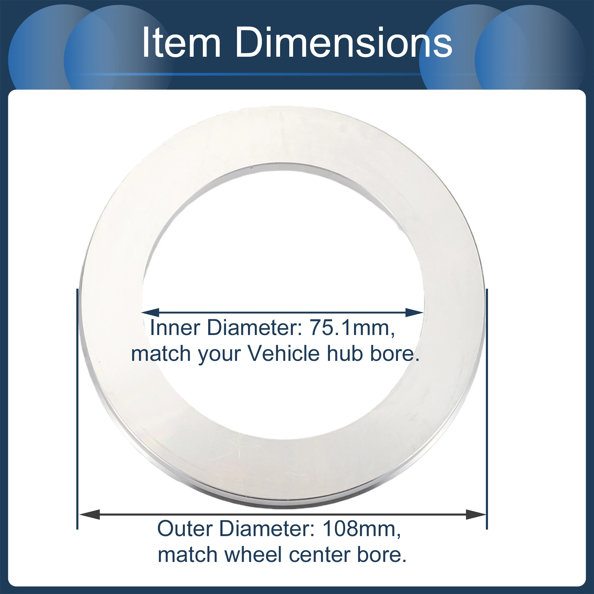 4 Anelli Centraggio Mozzo Auto In Alluminio | Vari Diametri | Per Vibrazioni E Montaggio Ruote - Foto 3