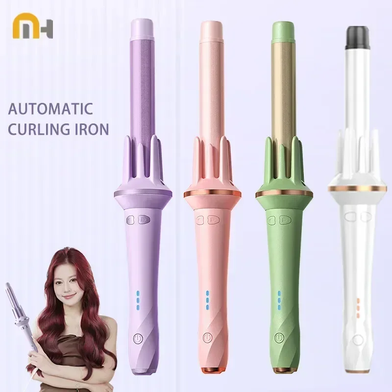 Hair Curler MinHuang 28/32mm Automatic Large Wave Temperature Adjustable Anion Fast Heating Styling