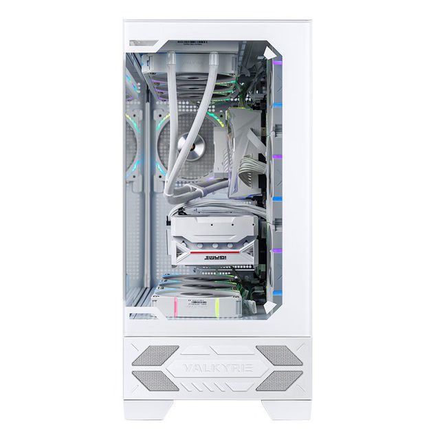 VALKYRIE VK03 LITE 화이트 ATX 게임 PC 데스크탑 케이스, 360 ° 수냉
