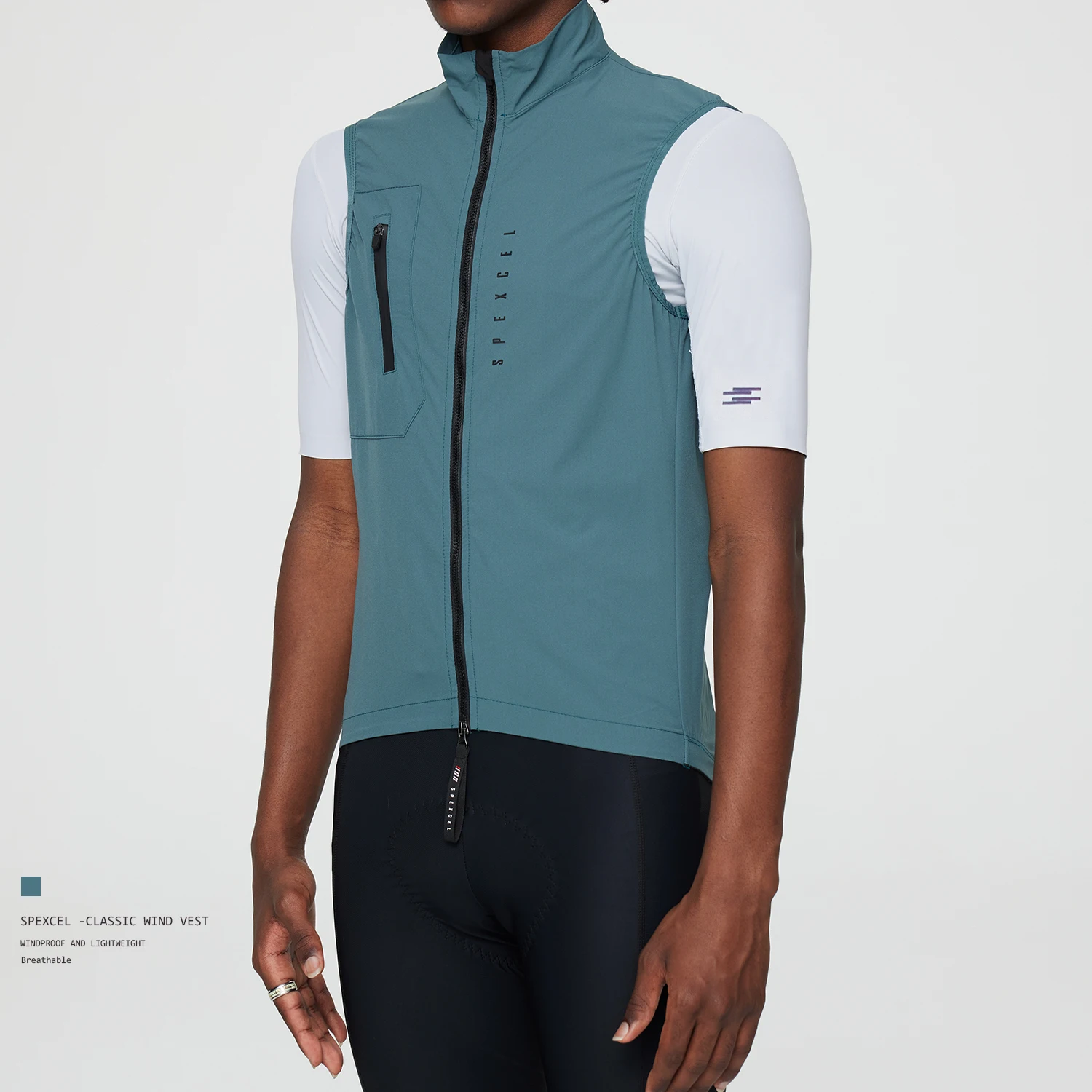 SPEXCEL All New Classic Lightweight Windproof Vest Cycling Best Men's  Wind Gilet New Stretch fabric With Two Way Zipper 3