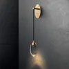 Postmodern Crystal Led Wall Light Copper Staircase Bedroom Bedside Living Room Background Wall Lamp 3