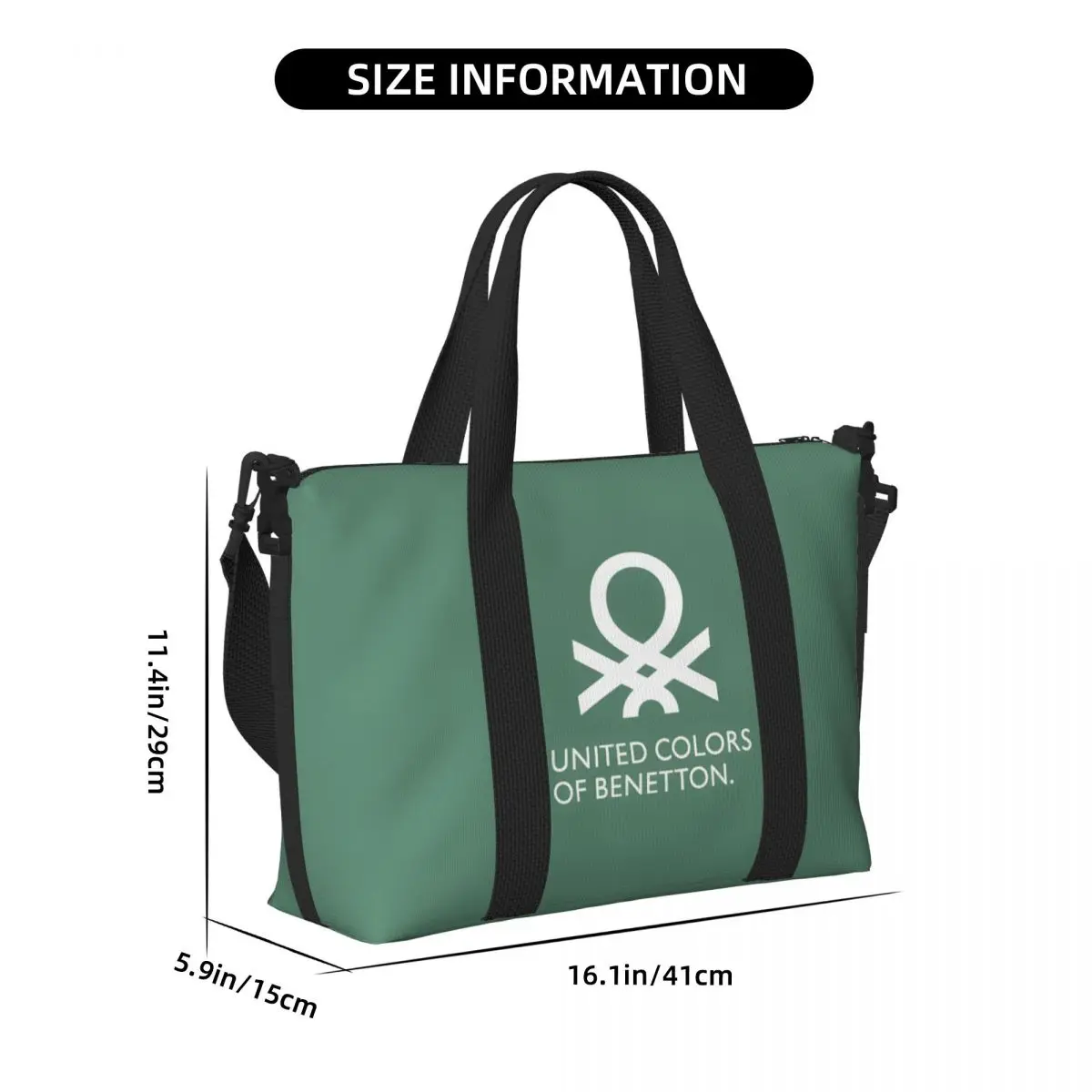 B-Benetton Portable Travel Bag, Sports Shoulder Bag, Waterproof Business Travel Fitness Crossbody Bag