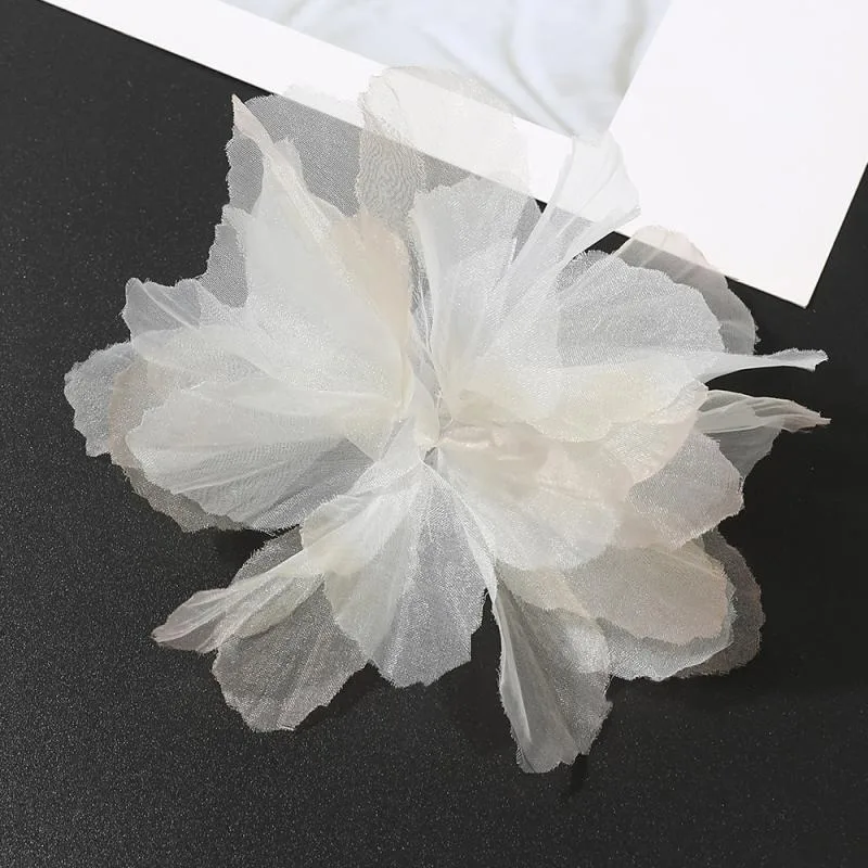 10Pcs 3D Blume Organza Spitze Patches Applique Für Braut Hochzeit Kleid Hause Gradienten Spitze Trim Nähen Zubehör Zimmer decora – Detail 4