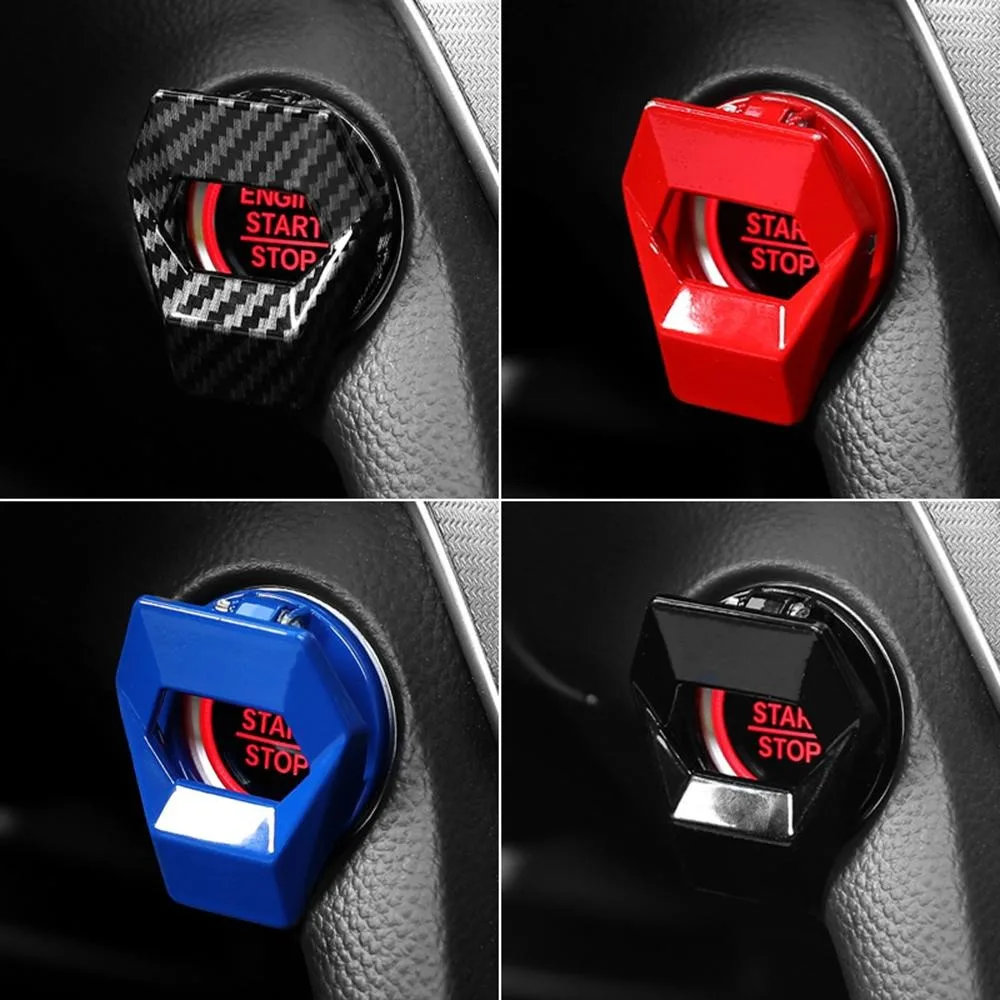 Copripulsante Start In Lega Metallica Per Auto – Nero, Grigio, Argento O Rosso, Universale (95% Modelli)