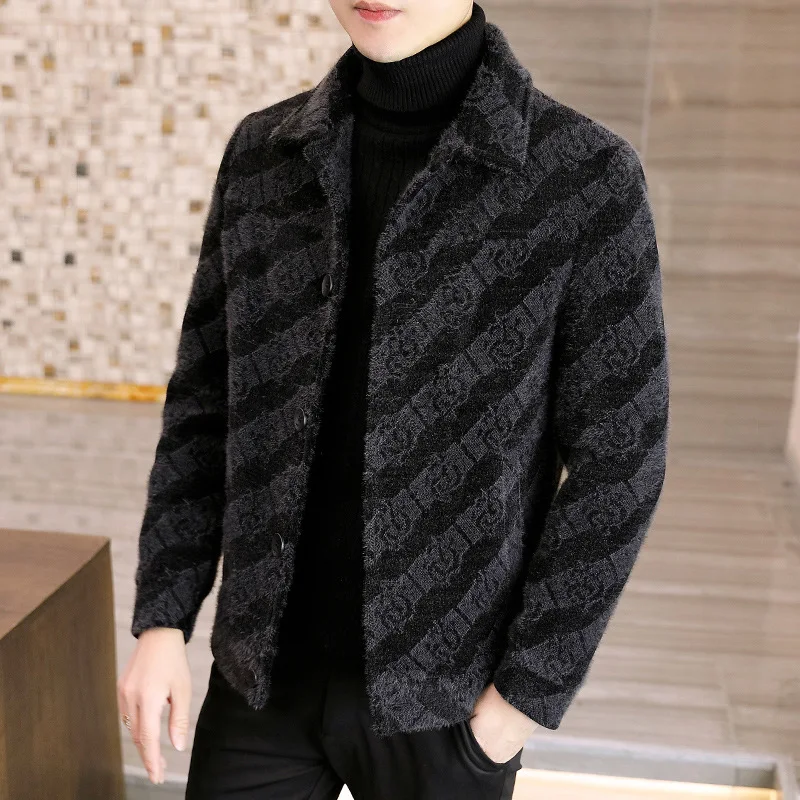 2023 Autumn Winter Wool Blends Jackets Men Slim Fit Casual Business Trench Coat Social Streetwear Office Overcoat Men Clothing