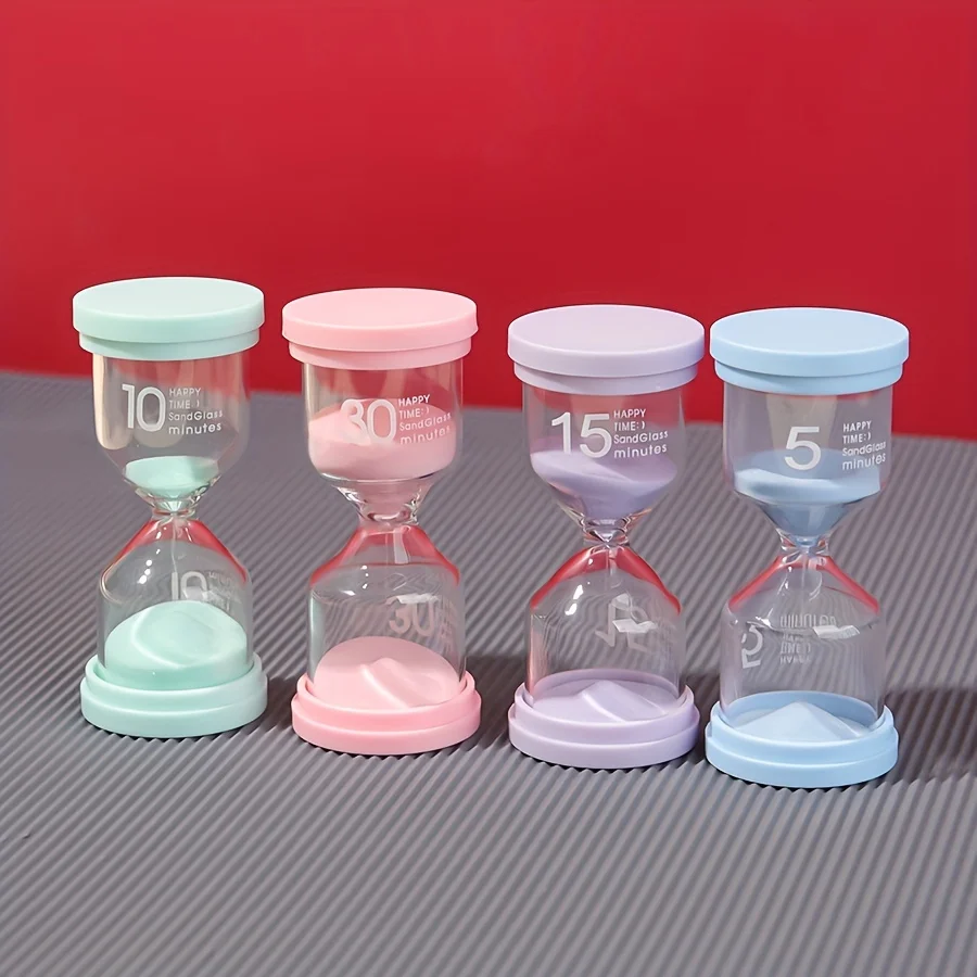 1pc/4pcs Colorful Timer Sand Timer Set (5-35 mins) Perfect for Games Classroom Home & Office Glass Creative Home Decor