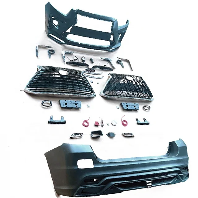 Auto Accessories Highlande Body Kit Modified Plastic Car Front Bumper With Grille For 2009-2011 High lander