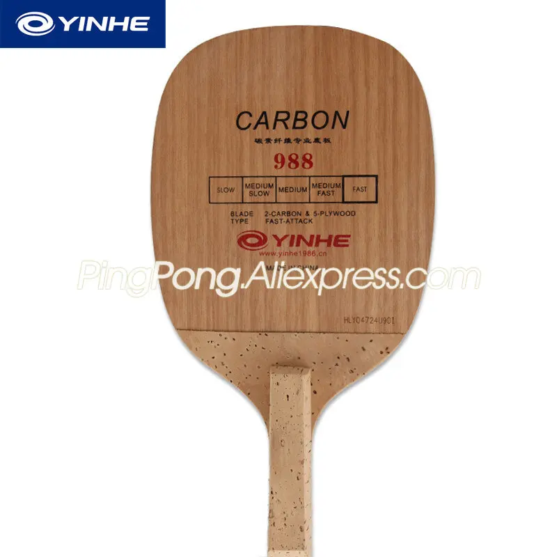 Original YINHE 988 Carbon Table Tennis Blade Fast Attack Japanese