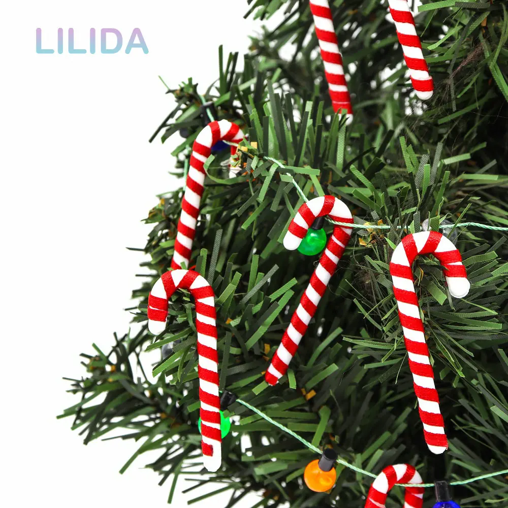 

5cm 30/50/100pcs Christmas Candy Cane Decoration High Quality Xmas Tree Decoration Pendant DIY Home Decor New Year Gift Navidad