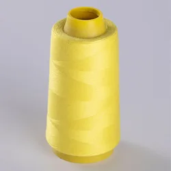 High-Strength Durable Polyester Sewing Thread - Ideal for Professional Embroidery & Home Needlework (Yellow)