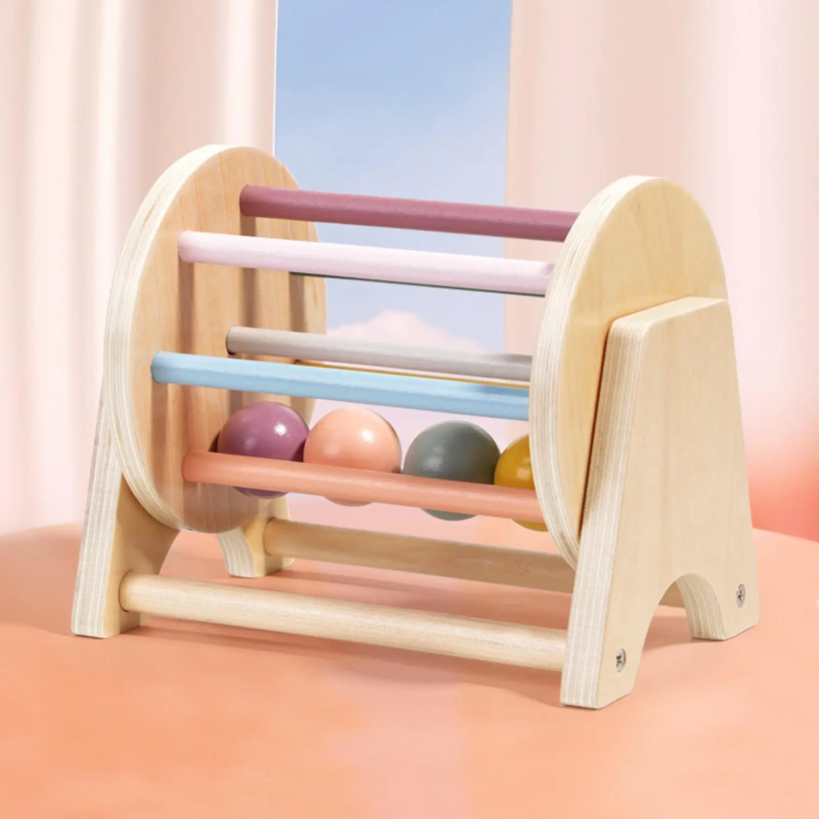 

Colorful Wooden Drum Toy for Early Learning and Motor Skills Development