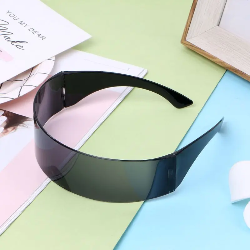 

Futuristic Sunglasses SteamPunk Rimless Wrap Around Popular Sunglasses Mask Novelty Glasses Party Supplies Decoration