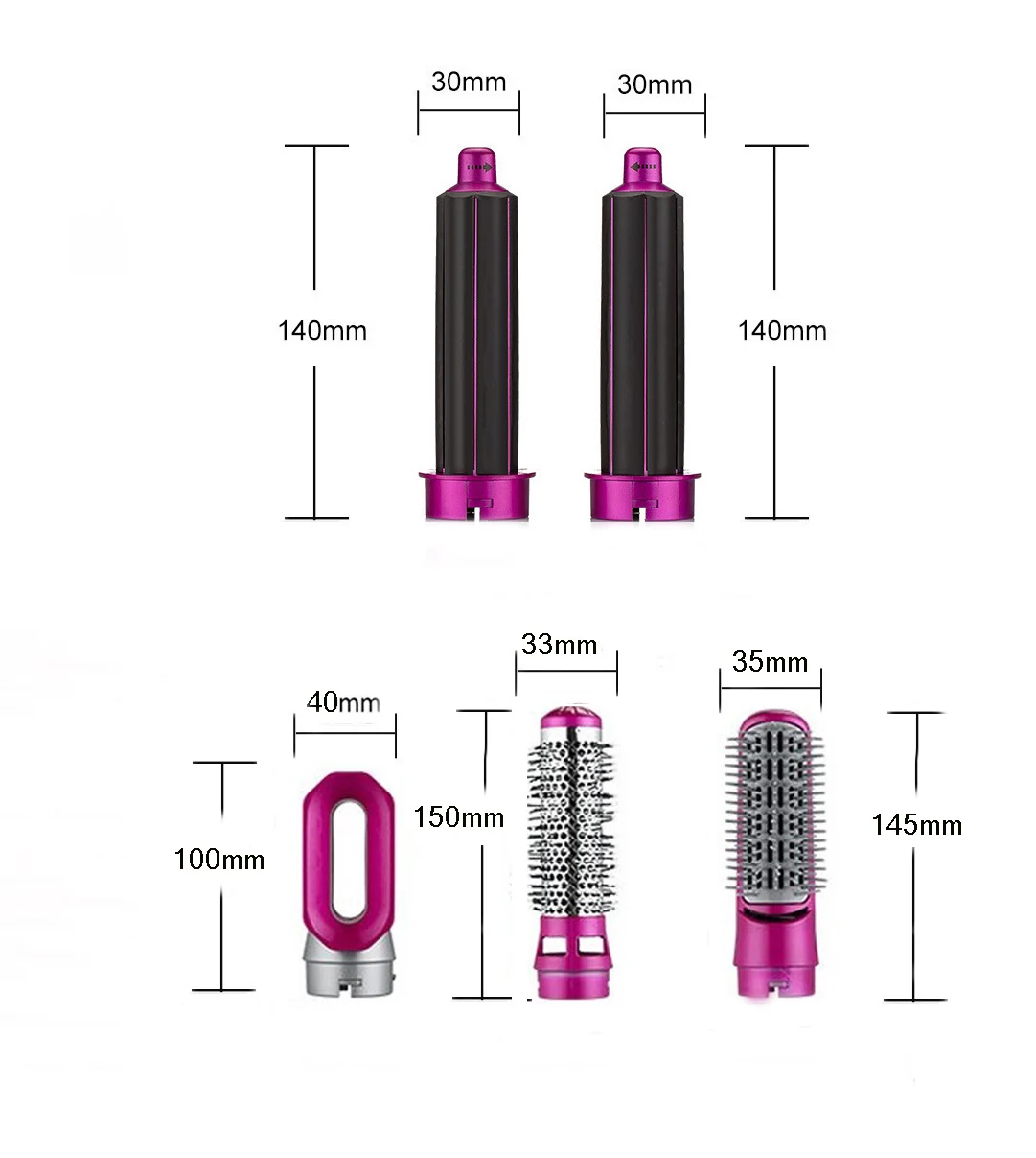 Secador de Cabelo Molhado e Seco 5 em 1 Novo Pente Quente Conjunto Profissional Curling Ferro Alisador Cabelo Ferramenta Estilo Secador Doméstico Kit 7 Weddings & Events