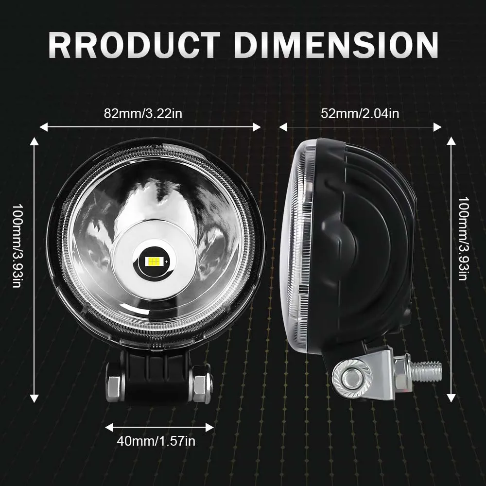 Led Work Light 2pcs 3 Inch Led Work Light Spotlight 4x4 Offroad For Motorcycle Car ATV Race Dirt Bike Pickup Truck Boat Round Fog Light