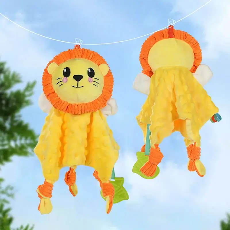 Baby Soothing towel Cute Lion / Bunny Comforter Blanket Animal Doll Cartoon Appease Towel Soothing Toys Baby Sleeping Soother