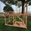 19518-b861b8.jpg Chicken Activity Play Chicken Perches for Poultry Run, Swing Stand, Wood Chicken Toy for 3-4 Birds, Wooden Chicken Coops Accessory with Multiple Perches & Ladder & Feeder