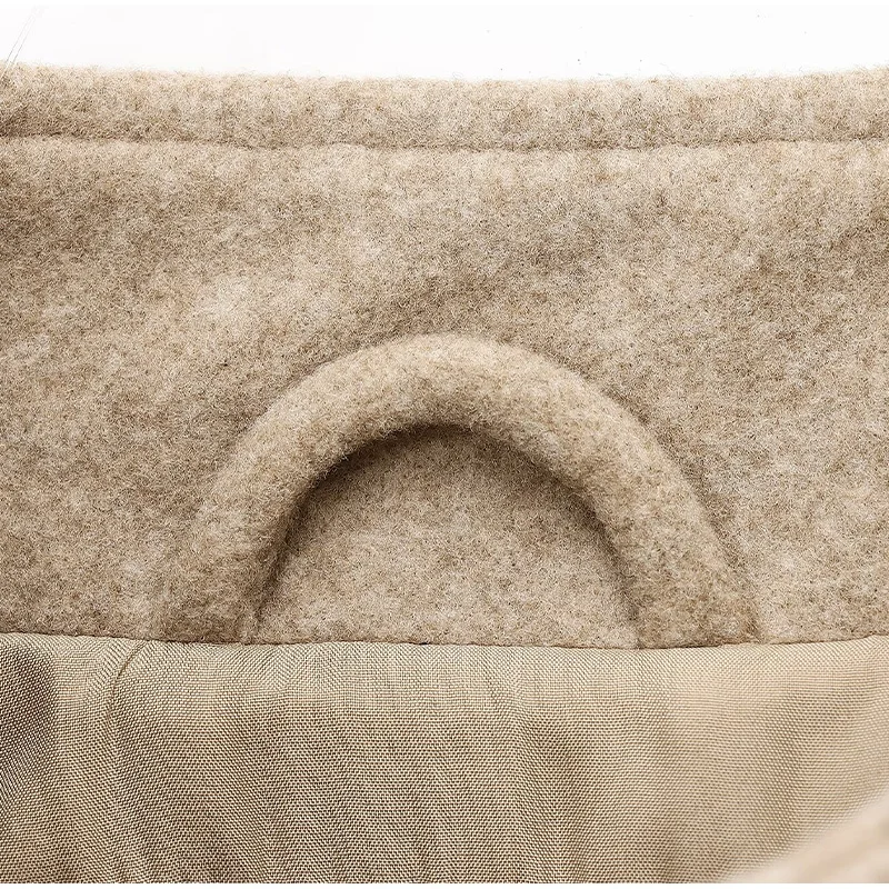 Vintage Women's Khaki Bomber Jacket Stand Collar Zipper Pocket Long Sleeve Short Coats Female 2025 Spring Thick Warm Outwear New
