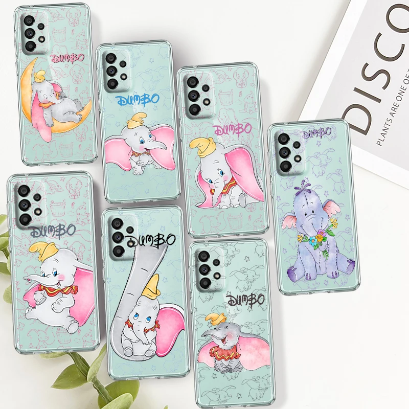 

Dumbo Cute Cartoon For Samsung A14 A54 A34 A73 A53 A33 A23 A13 A32 A72 A52 A32 A22 A03 Silicone Transparent Phone Case Fundas