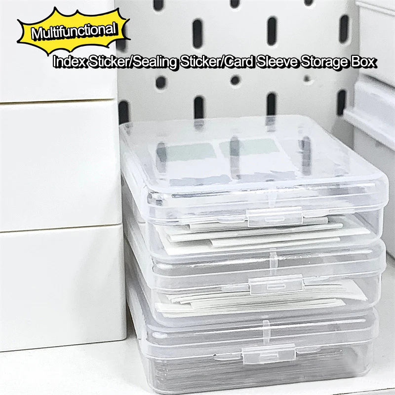 

Transparent Storage Box Card Holder Sticker Stationery Transparent Storage Box Film Storage Box Classification Box for Craft Des