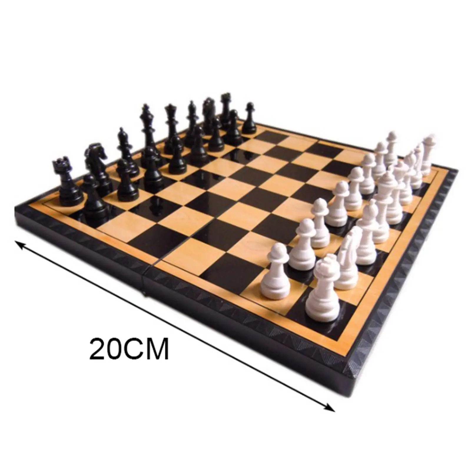 International Chess Folded Chessboard Magnetic Chess Pawn Game 7.87-Inch Mini Family Entertainment Board Game Toys magnetic chess set foldable chess board folding chess board