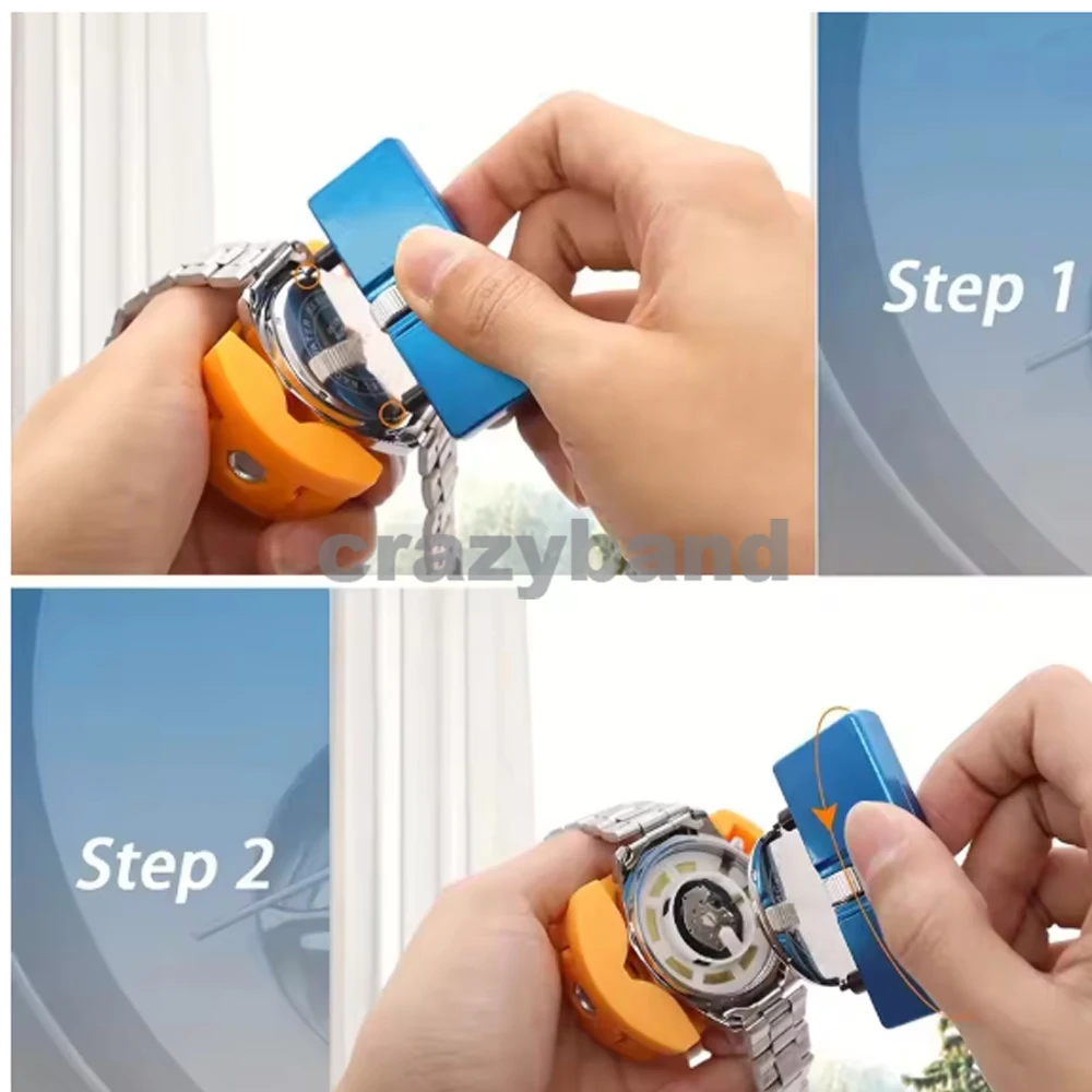Enhanced Watch Back Case Opener and Repair Tool Set with Holder Accessories